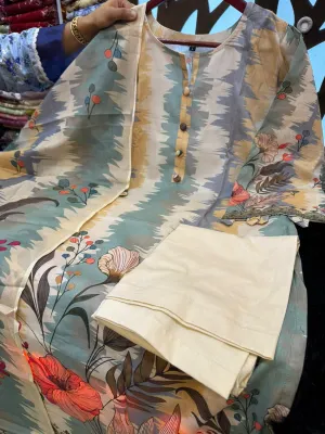 Swizz Lawn Soft Floral Dress